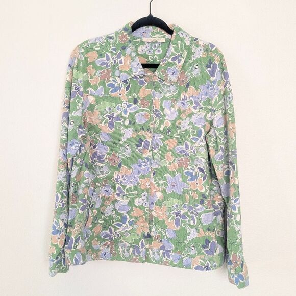 Appleseed's Jackets & Blazers - Appleseed’s Floral Print Cotton Twill Jacket Size XL